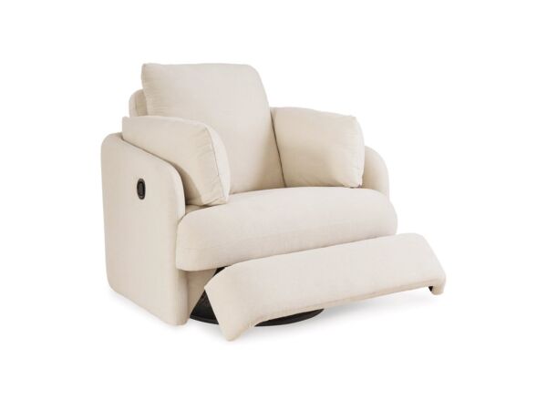 كرسي استرخاء مودماكس دوار قابل للإمالة - ابيض