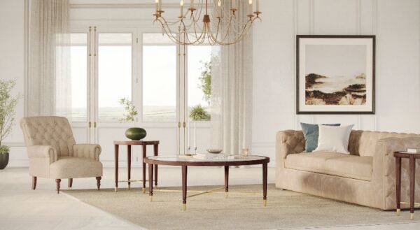 طاولة قهوة دائرية ديوان