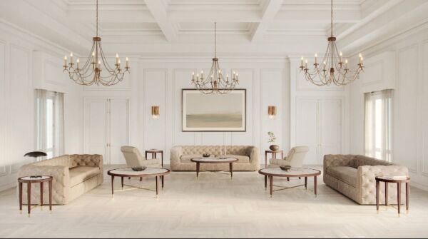 طاولة جانبية ديوان دائرية