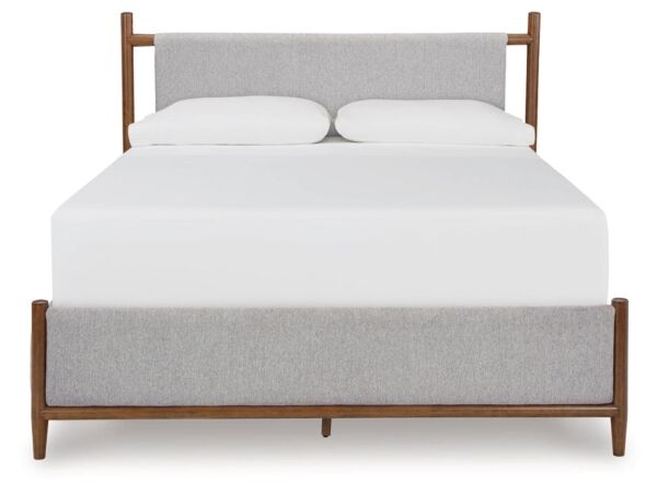 سرير كوين لينكوت - رمادي وبني