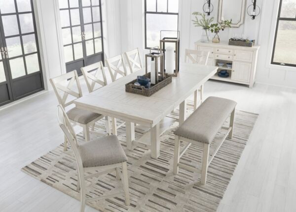 مقعد بنش رولين - أبيض عتيق