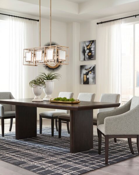 طاولة طعام كاريس - بني غامق