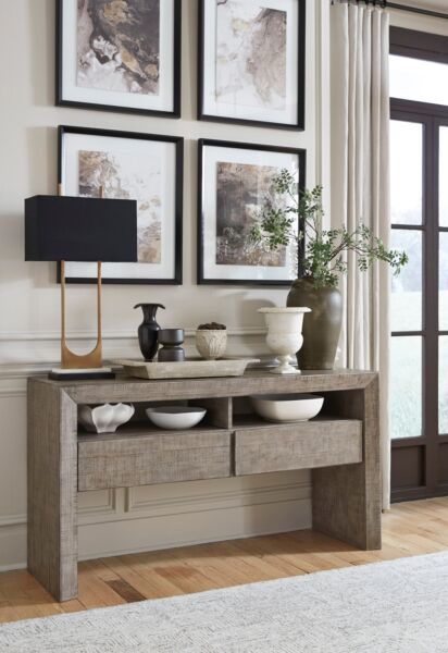 طاولة بوفيه ريكو - بني رمادي فاتح