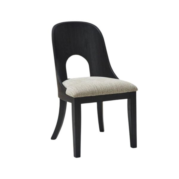 كرسي طاولة طعام روانبيك - رمادي واسود