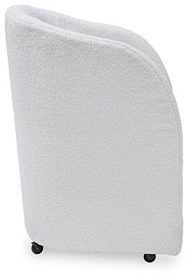 كرسي مفرد متحرك آرت ديكو - ابيض