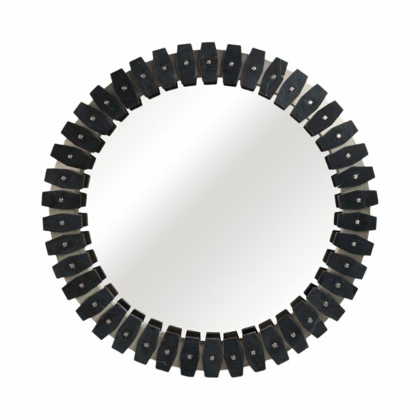 مرآة حائط دائرية كومار - اسود