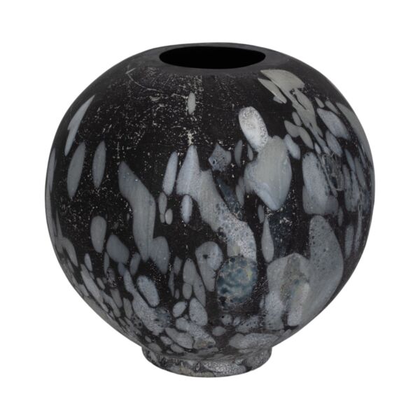 فازة زجاجية - رمادي