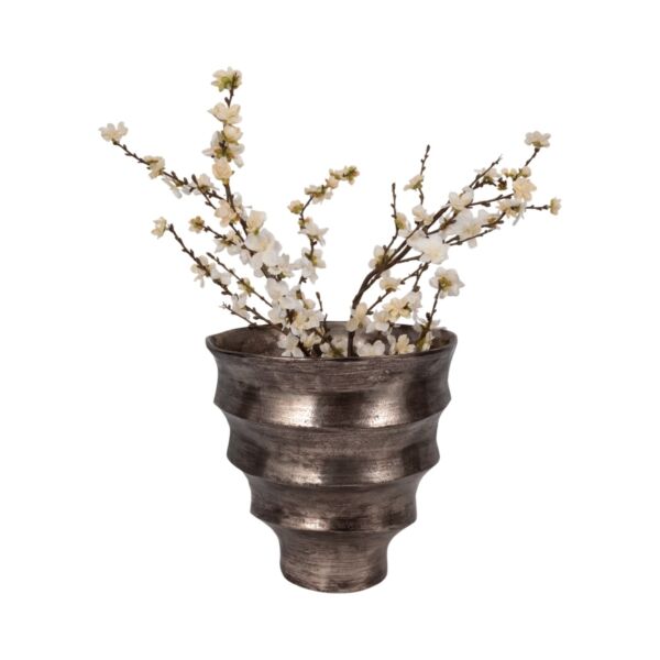 فازة معدنية صغيرة مورين - فضي