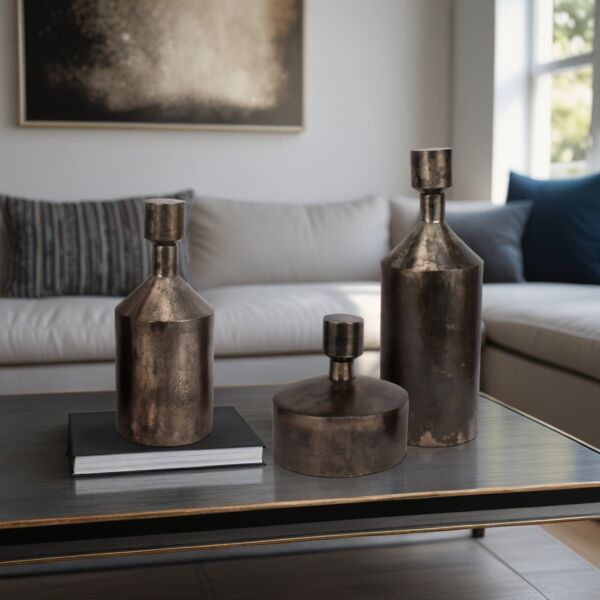 طقم فازة 3 قطع مارسيل - ذهبي