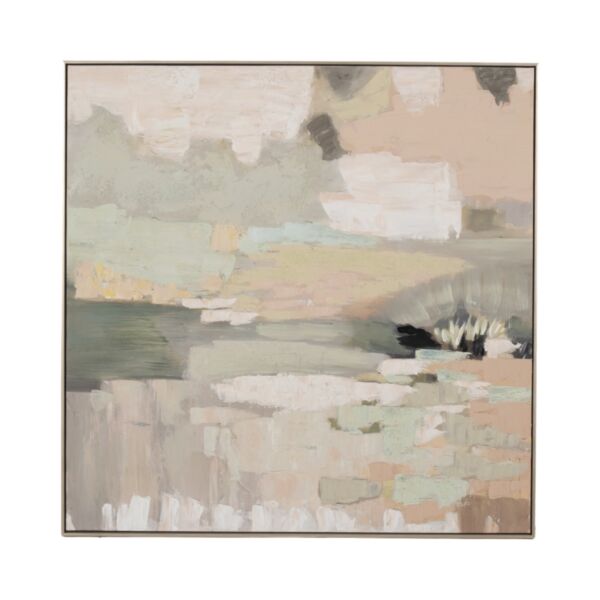 لوحة جدارية رسم يدوي تصميم هارموني - بني