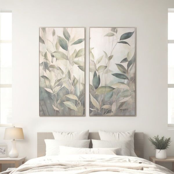 طقم لوحة جدارية ساكورا قطعتين