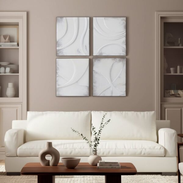 طقم لوحة فنية يدوية الرسم بوندية - عاجي