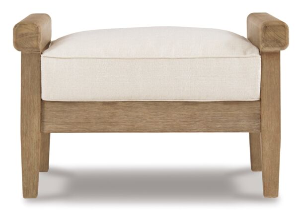 مقعد مع وسادة خارجي مونيغان - بني