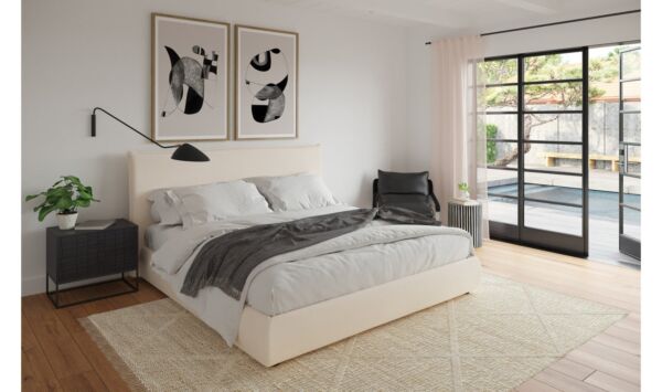 سرير كينغ ريجارج - كريمي