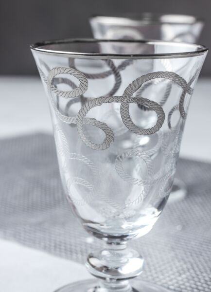 طقم كاسات ويفن- لون فضي