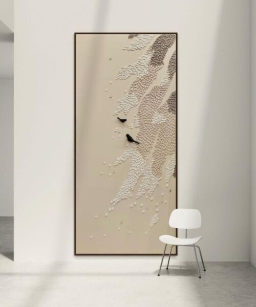 لوحة جبسية مقاس 100x200 سم ايلا - برواز أسود