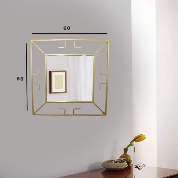 مرآة مربعة 60 سم - ذهبي