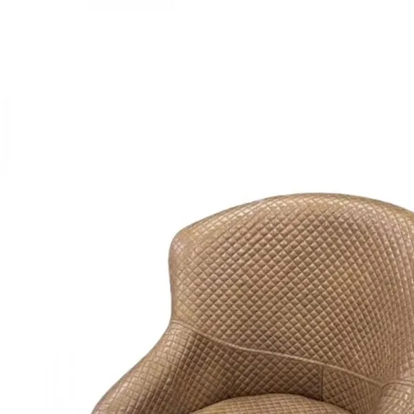 كرسي جلد بلون بني توسان