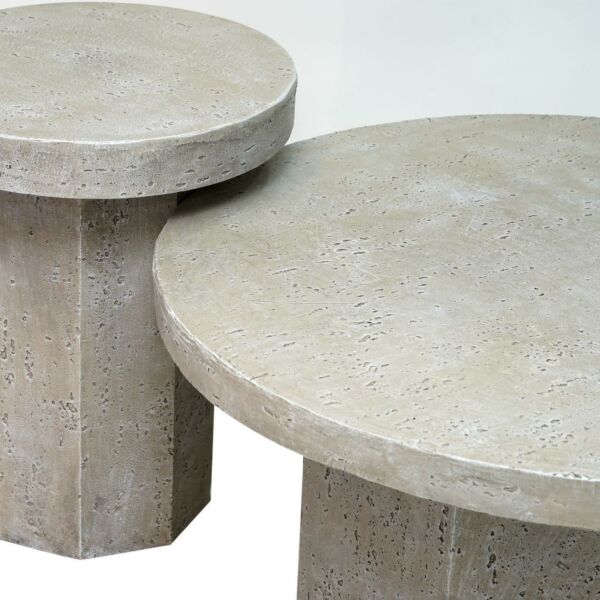 طقم طاولة قهوة وجانبية 5 قطع جبس ميرالا