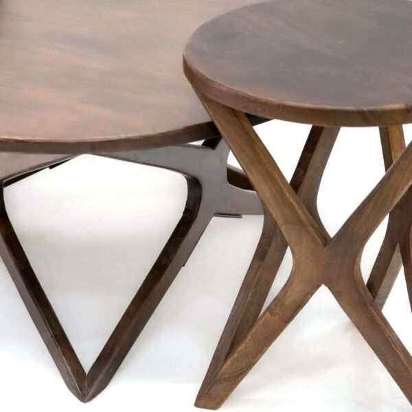 طقم طاولات قهوة وجانبية 3 قطع يساويز