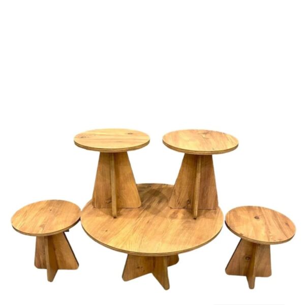 طقم طاولات تراجيدي - خشبي