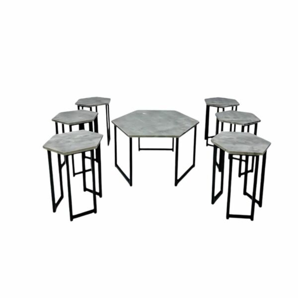 طقم طاولة قهوة وطاولات جانبية 7 قطع شينزول