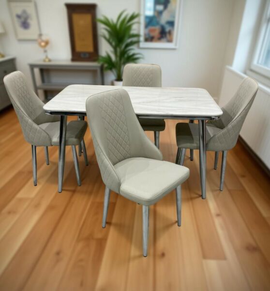 طقم طاولة طعام مع كراسي مارتن - 4 أشخاص