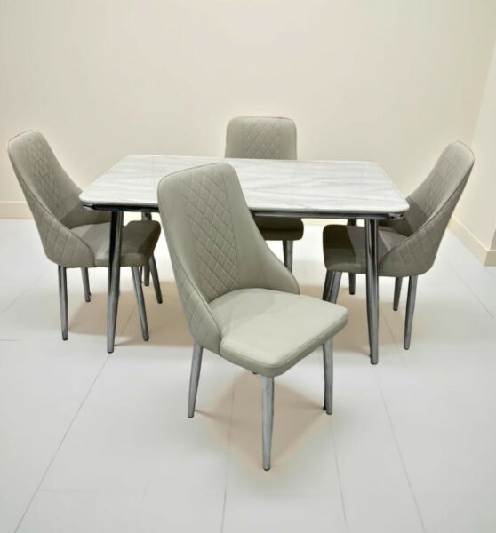 طقم طاولة طعام مع كراسي مارتن - 4 أشخاص