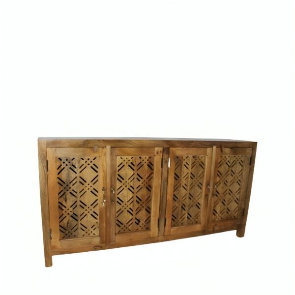 طاولة بوفيه خشب هندي طبيعي سابو