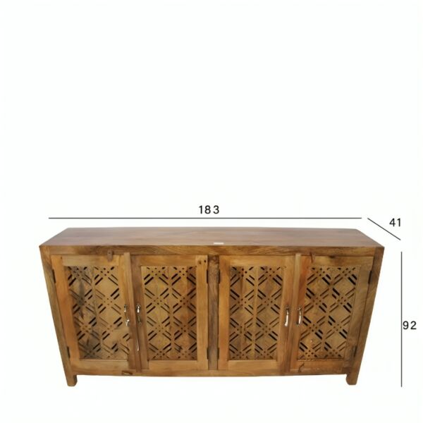 طاولة بوفيه خشب هندي طبيعي سابو