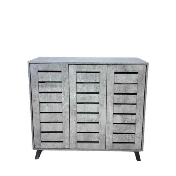 خزانة أحذية 3 باب فرود - رمادي