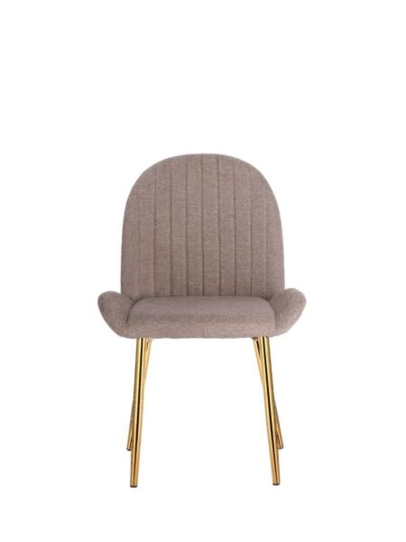 كرسي طاولة طعام سيلاي - بني وذهبي