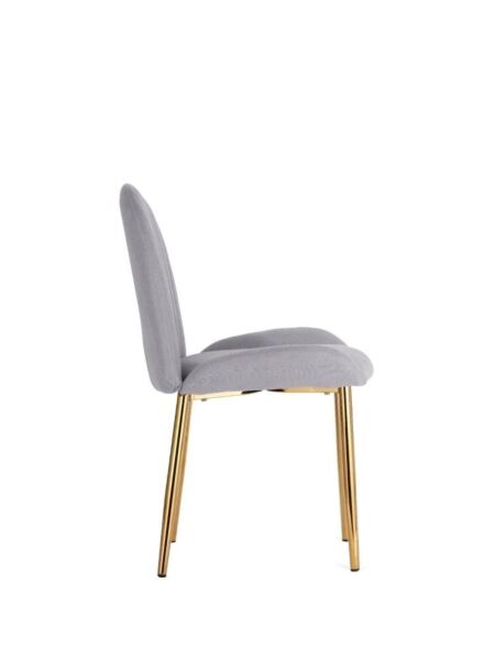 كرسي طاولة طعام سيلاي - رمادي وذهبي