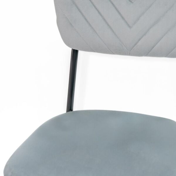 كرسي طعام مخمل ترولز - رمادي