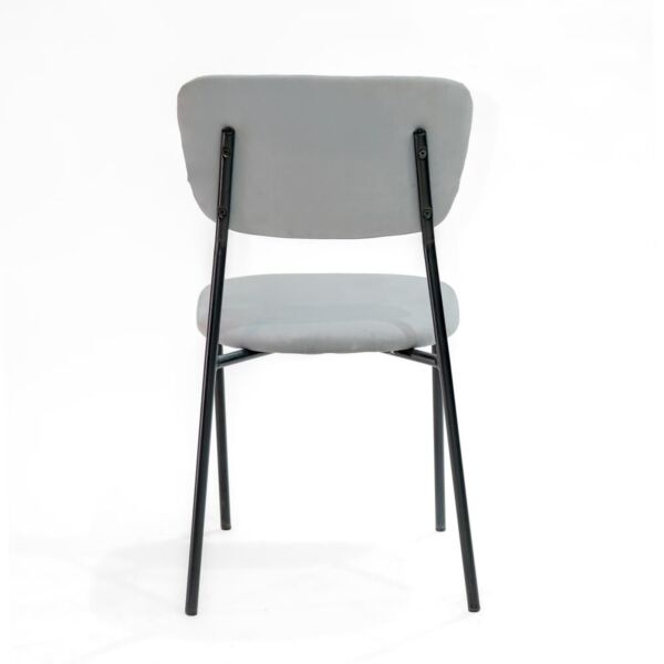 كرسي طعام مخمل ترولز - رمادي