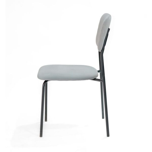 كرسي طعام مخمل ترولز - رمادي