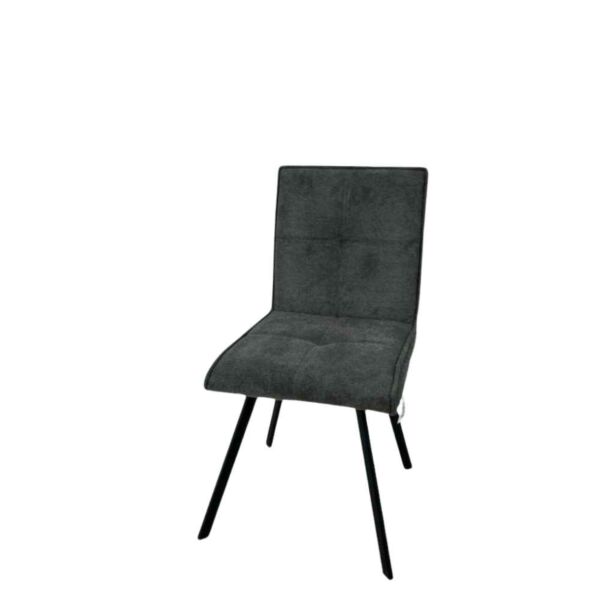 كرسي طعام رومين - رمادي غامق وأسود