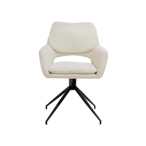 كرسي طاولة طعام بوكليه اندريال - ابيض