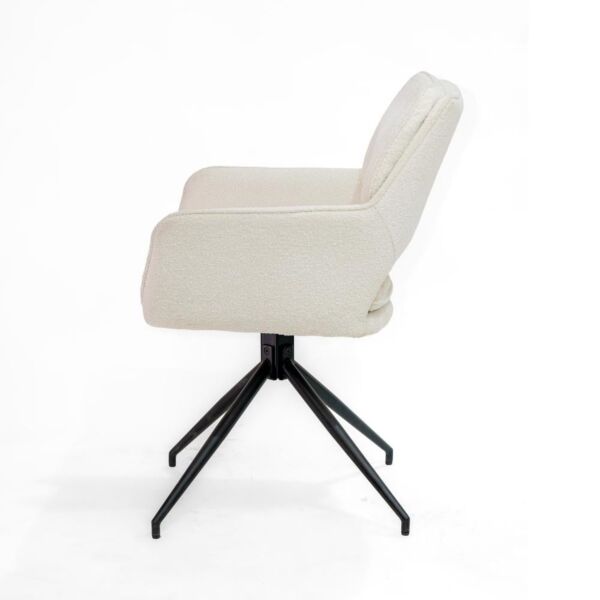 كرسي طاولة طعام بوكليه اندريال - ابيض