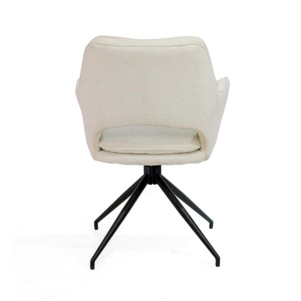 كرسي طاولة طعام بوكليه اندريال - ابيض