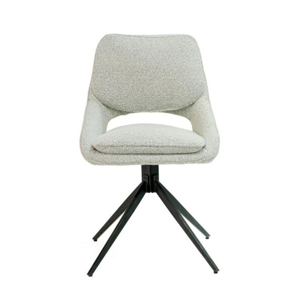 كرسي طاولة طعام بوكليه بينكول - رمادي فاتح