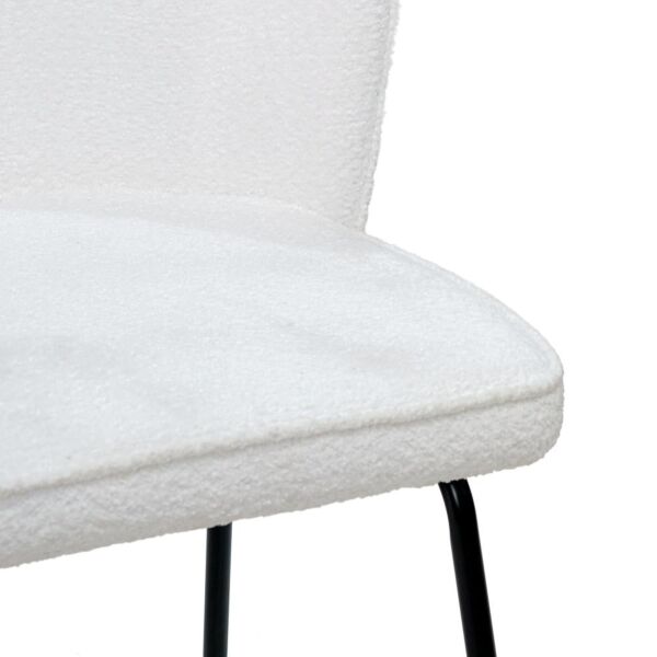 كرسي طعام مخمل ماروتي - ابيض