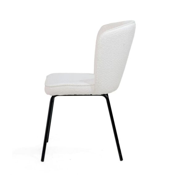 كرسي طعام مخمل ماروتي - ابيض