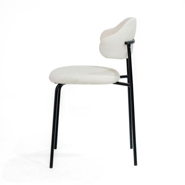 كرسي طعام بوكليه بيكورا - ابيض