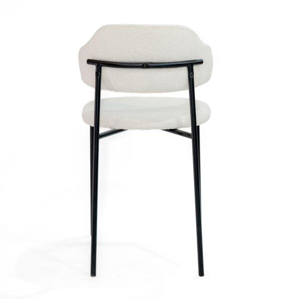 كرسي طعام بوكليه بيكورا - ابيض