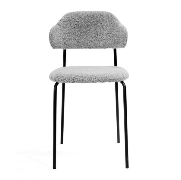 كرسي طعام بوكليه بيكورا - رمادي