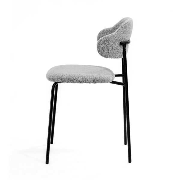 كرسي طعام بوكليه بيكورا - رمادي