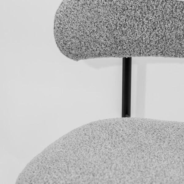 كرسي طعام بوكليه بيكورا - رمادي