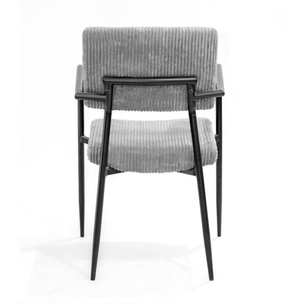 كرسي طعام مخمل فينيسا - رمادي