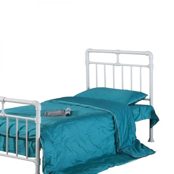 سرير مفرد بامبو ابيض